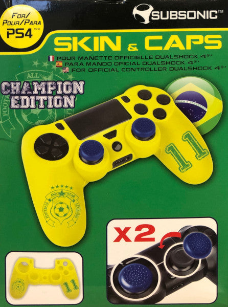 Subsonic Skin & Caps Funda Silicona + 2 Grips Brasil Champions Edition Subsonic Skin & Caps Funda Silicona + 2 Grips Brasil Champions Edition
